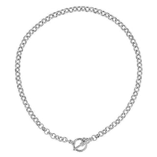 Myka Dena Toggle Closure Chain in Bright Rhodium