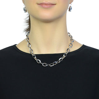 Myka Kendra Chain in Rhodium 19 inches