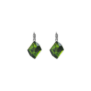Myka Hyde Cosmic Euroback Earrings with Olivine Swarovski Crystals