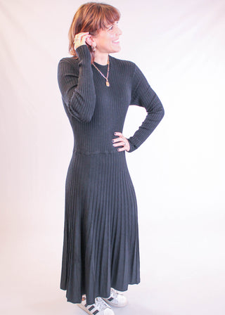 Soya Concept Long Sleeve Sweater Dress Side View - Fashion Crossroads, Inc.