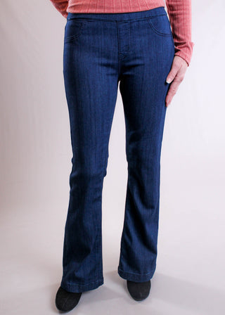 Cello Mid Rise Flare Jegging front view - Fashion Crossroads Inc