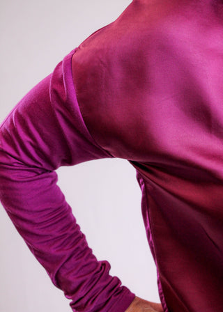 Charlie B Satin Front Top detail view - Fashion Crossroads Inc