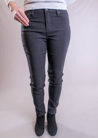 YMI Midrise Hyperstretch Skinny Pant front view - Fashion Crossroads Inc