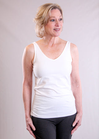 J. Jill Closeout Basic Reversible Tank front view - Fashion Crossroads Inc