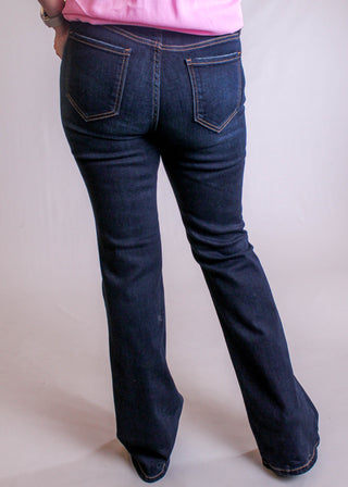 Cello Midrise Flare Jean back  view - Fashion Crossroads inc.