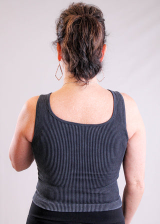 The Workshop Cropped Henley Tank Top