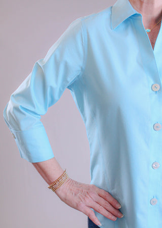 Foxcroft Paityn 3/4 Sleeve Button Down Blouse - Fashion Crossroads Inc