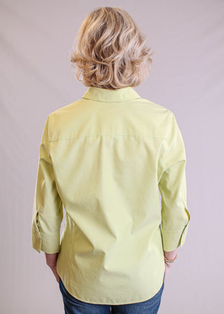 Foxcroft Paityn 3/4 Sleeve Button Down Blouse - Fashion Crossroads Inc