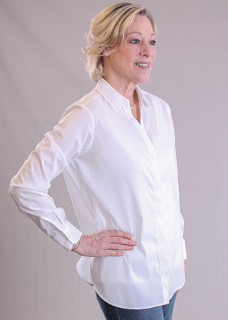 Foxcroft Kylie Long Sleeve Stretch Blouse