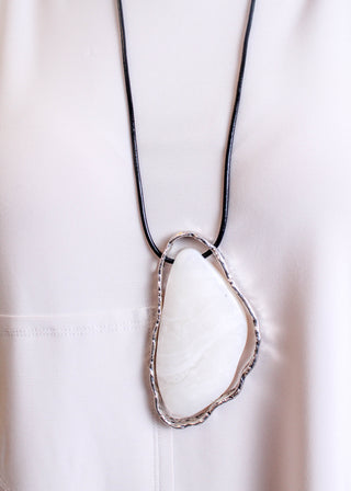 Long Leather Necklace - Fashion Crossroads Inc