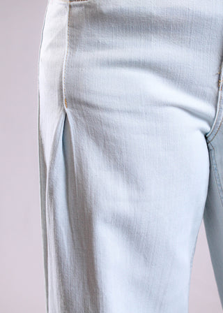 Tribal Sportswear Audrey Pleated Wide Leg Jean detail view - Fashion Crossroads Inc.