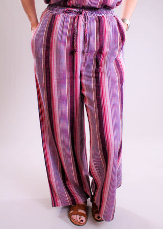 Tribal Sportswear Pull On Crop Pant with Drawcord front view - Fashion Crossroads Inc.