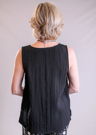 Habitat Express Travel Pieced Tunic Tank back view - Fashion Crossroads Inc