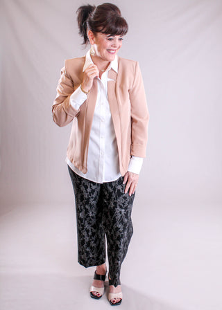 Tribal Sportswear Printed Pull On Capris front view - Fashion Crossroads Inc