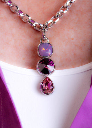 Myka Audrey Pendant in Amethyst Combo