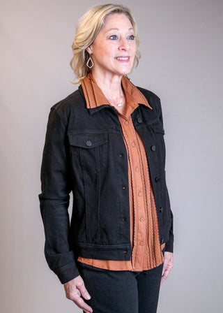 Liverpool Classic Denim Jacket Side View - Fashion Crossroads Inc