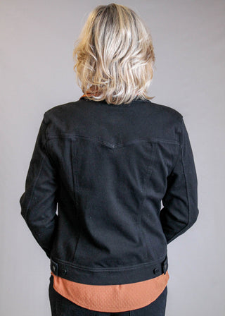 Liverpool Classic Denim Jacket Back View - Fashion Crossroads Inc
