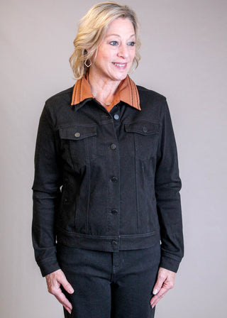 Liverpool Classic Denim Jacket Front View - Fashion Crossroads Inc