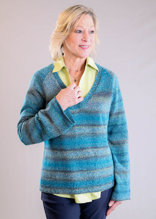 Tribal Sportswear Combed Cotton Long Sleeve V Neck Sweater