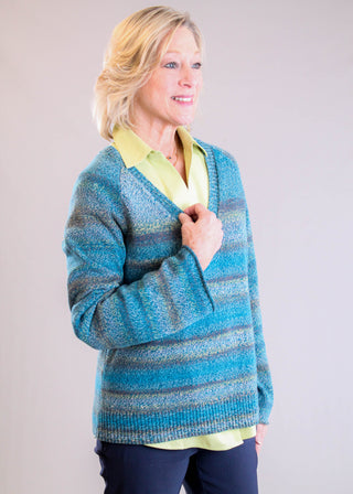 Tribal Sportswear Combed Cotton Long Sleeve V Neck Sweater