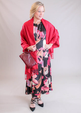Jacquard PASHMINA with Fringe - Fashion Crossroads Inc