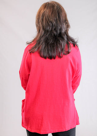 Jess and Jane Cotton Patch Pocket Tunic back view - Fashion Crossroads Inc.