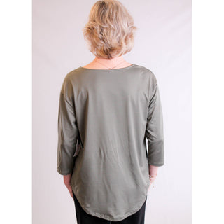 Teez Her 3/4 Sleeve Notch Tee