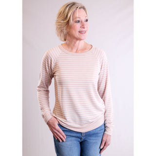 Staccato Wide Neck Raglan Sleeve Top front view - Fashion Crossroads Inc