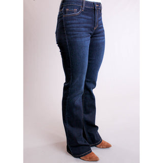 Cello Midrise Flare Jean side view - Fashion Crossroads inc.