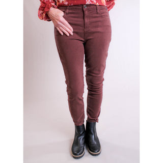 Cello Mid Rise Crop Skinny Jeans front view - Fashion Crossroads Inc