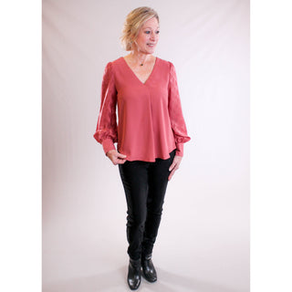 YMI Midrise Hyperstretch Skinny Pant model view - Fashion Crossroads Inc