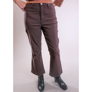 YMI Hyperstretch Cropped Mini Bootcut Pant front view - Fashion Crossroads Inc