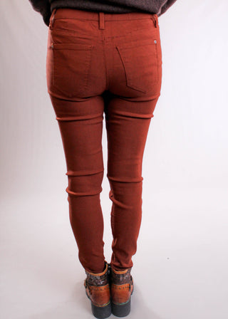 Cello Mid Rise Crop Skinny Jeans Brunette back view - Fashion Crossroads Inc