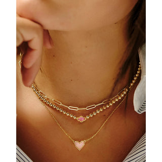 Abbie Beaded Necklace Azalea Illusion layered view