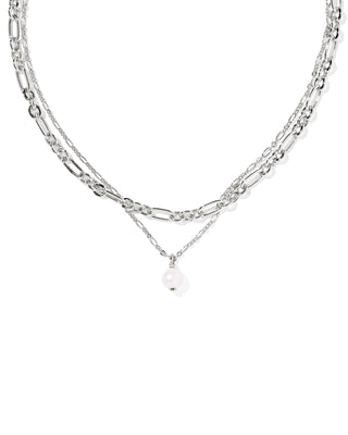 Kendra Scott Ashton Multi Strand Necklace in Rhodium