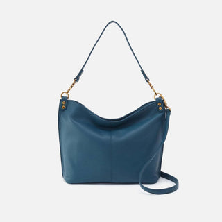 Hobo Pier Genuine Pebbled Leather Shoulder Bag in Peacock Feather