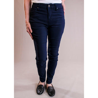 YMI Midrise Hyperstretch Skinny Pant Front View - Fashion Crossroads Inc
