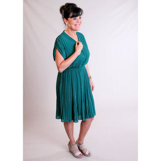 Molly Bracken Pleated Woven Dress - Fashion Crossroads Inc