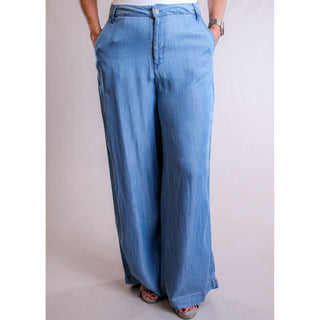 Molly Bracken Wide Leg Lyocell Pant - Fashion Crossroads Inc