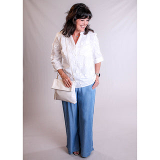 Molly Bracken Wide Leg Lyocell Pant - Fashion Crossroads Inc