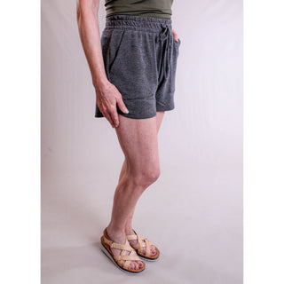 Mystree Shorts with Faux Drawstring Waist - Fashion Crossroads Inc