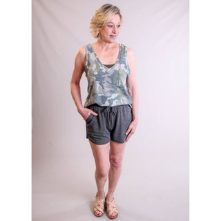 Mystree Shorts with Faux Drawstring Waist - Fashion Crossroads Inc