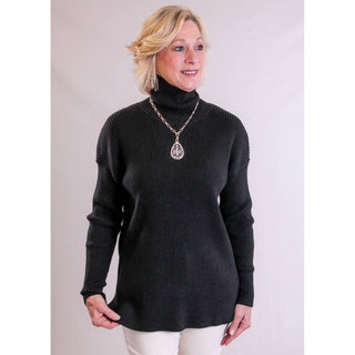 Soya Concept Turtleneck Sweater with Long Sleeves - Fashion Crossroads Inc