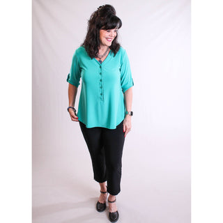 Sympli Convoy Henley with Elbow Sleeves - Fashion Crossroads Inc