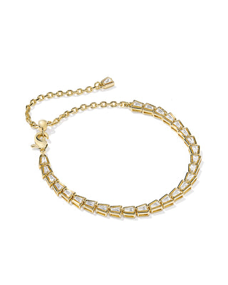 Kendra Scott Bella Gold and White CZ Tennis Bracelet - Fashion Crossroads Inc.