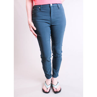 YMI Midrise Hyperstretch Skinny Pant front view - Fashion Crossroads Inc