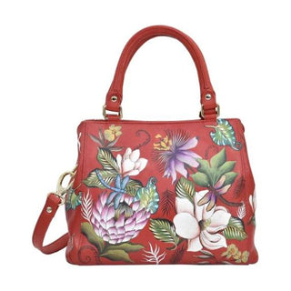 Anuschka Crimson Garden Handbag - Fashion Crossroads Inc