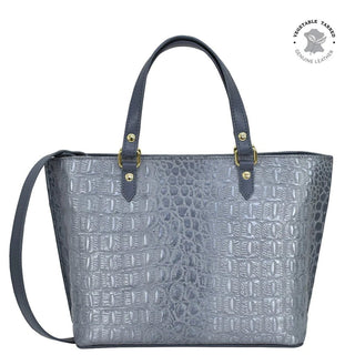 Anuschka Crocodile Embossed Handbag - Fashion Crossroads Inc