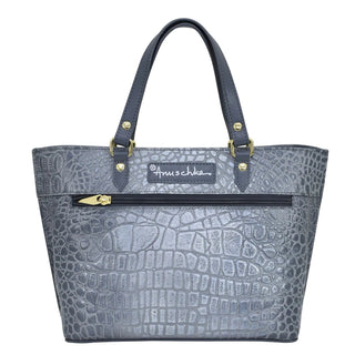 Anuschka Crocodile Embossed Handbag - Fashion Crossroads Inc