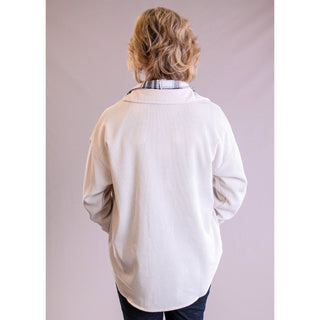 Blu Pepper Corduroy Long Sleeve Jacket - Fashion Crossroads Inc